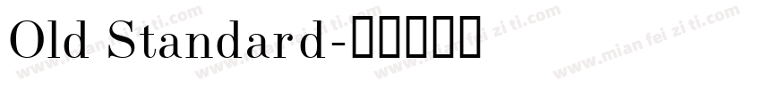 Old Standard字体转换
